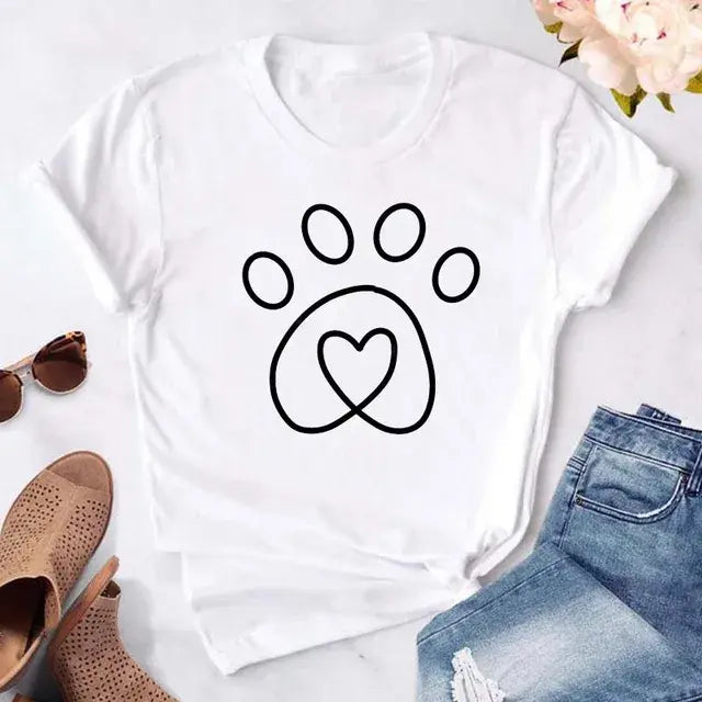 Camiseta gráficos perrunos