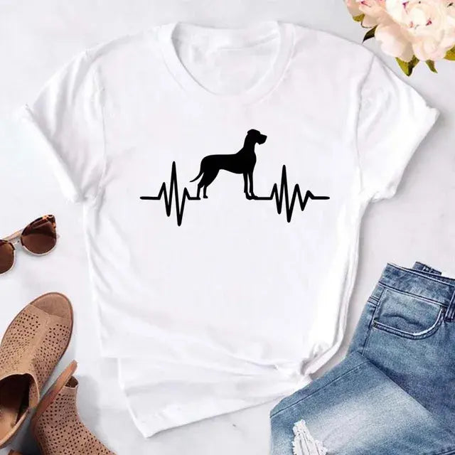 Camiseta gráficos perrunos