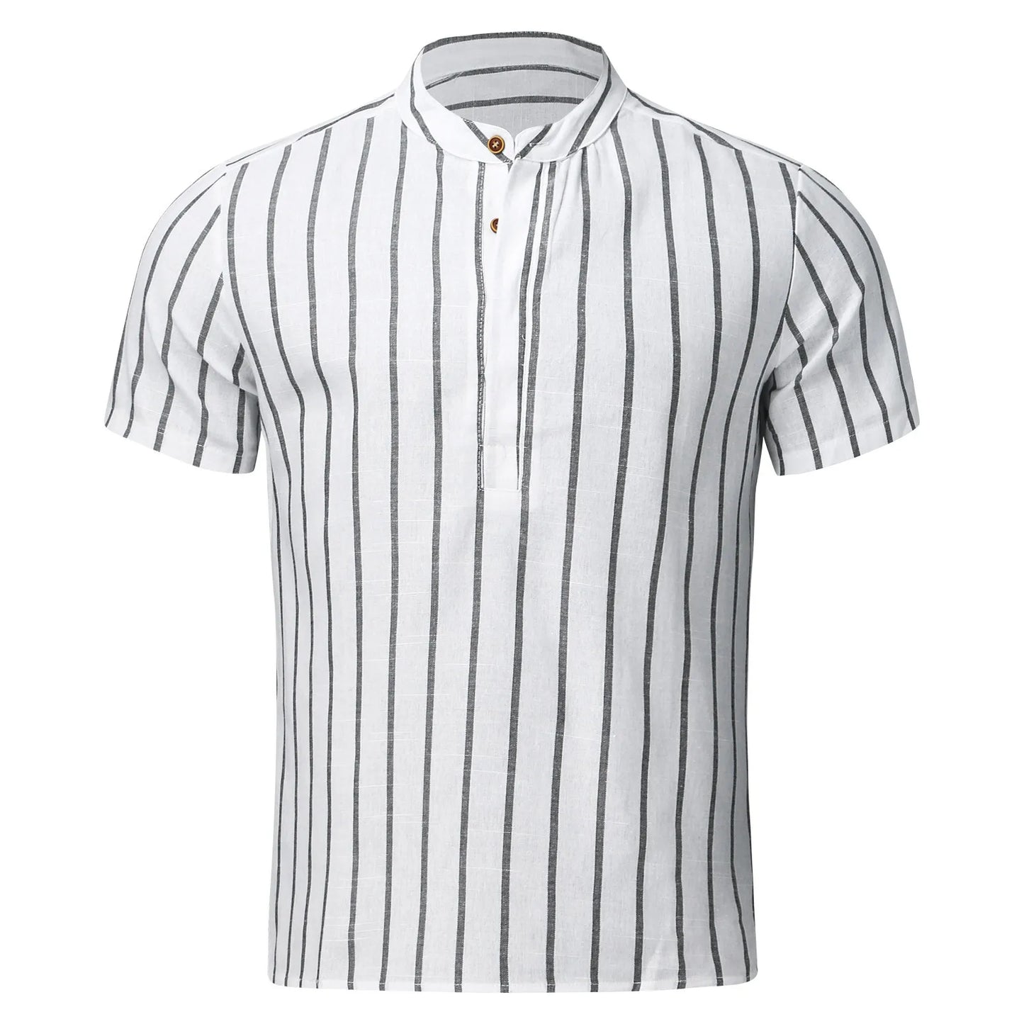 Camisa de lino de algodón de verano para hombre.