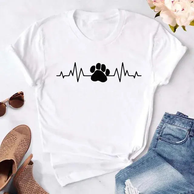 Camiseta gráficos perrunos