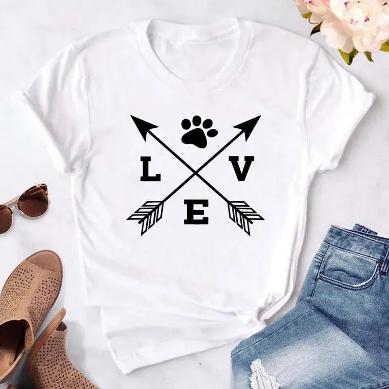 Camiseta gráficos perrunos