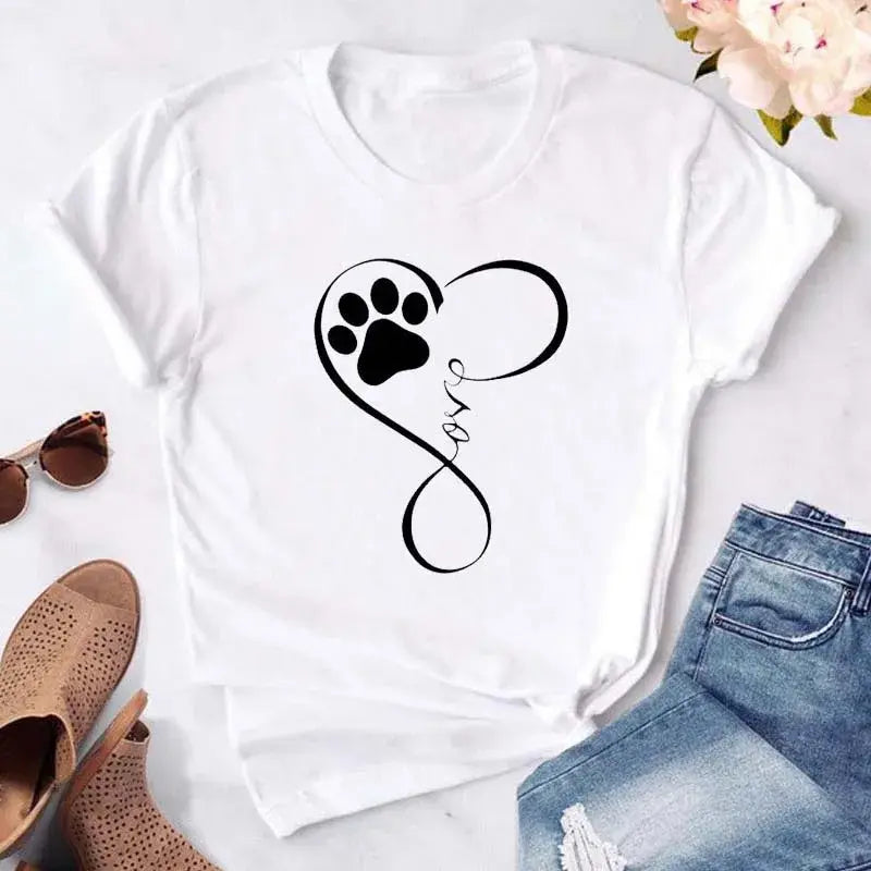 Camiseta gráficos perrunos