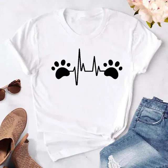 Camiseta gráficos perrunos