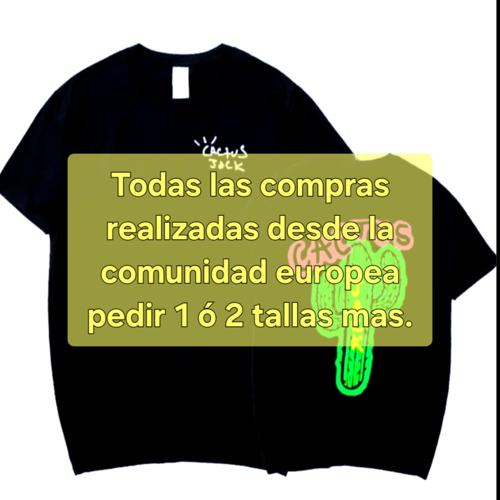 Camisetas Harajuku de pareja con estampado de cactus