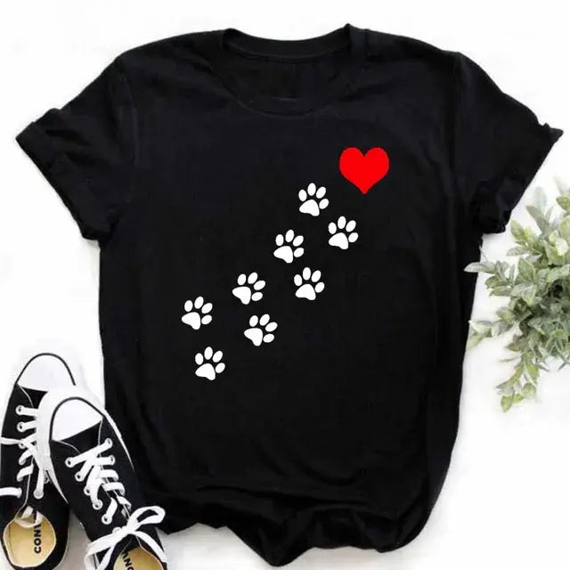 Camiseta gráficos perrunos