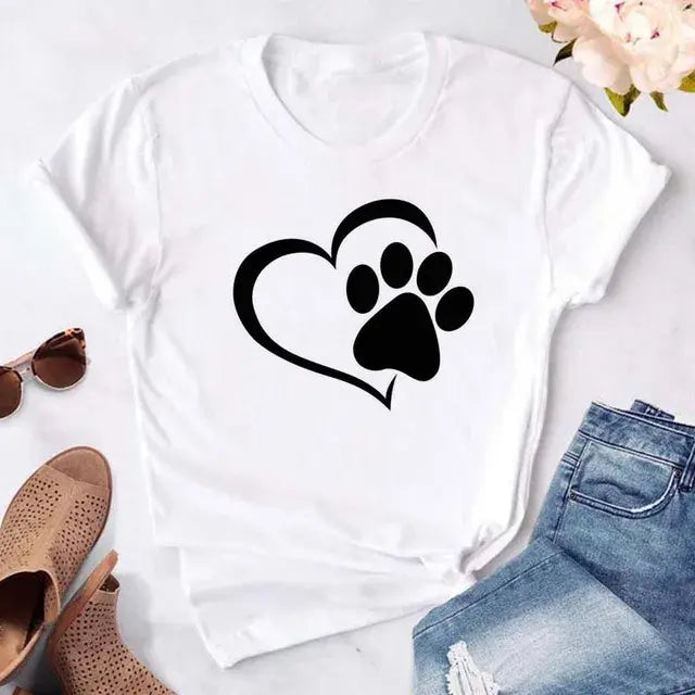 Camiseta gráficos perrunos