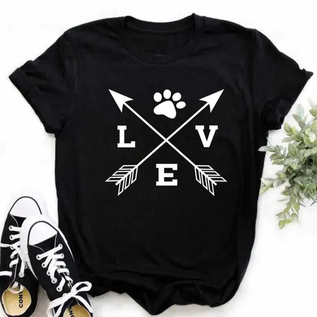 Camiseta gráficos perrunos