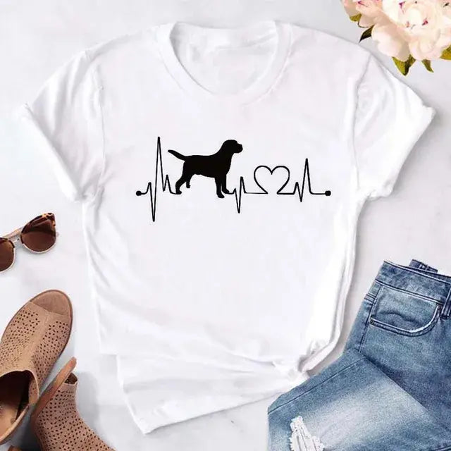 Camiseta gráficos perrunos