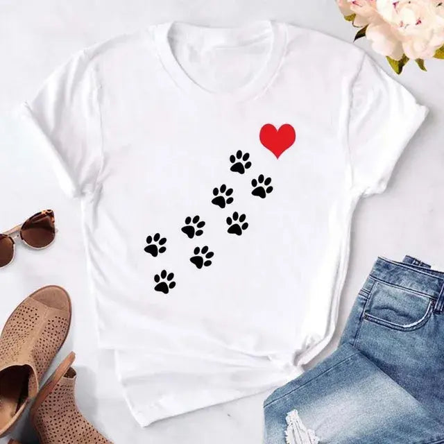 Camiseta gráficos perrunos