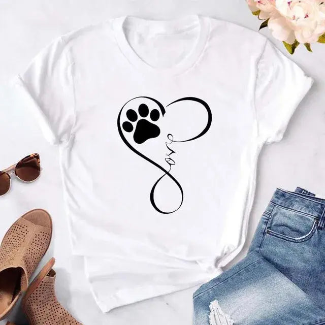 Camiseta gráficos perrunos